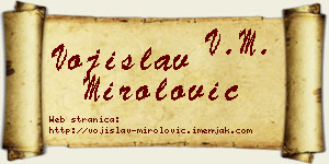 Vojislav Mirolović vizit kartica